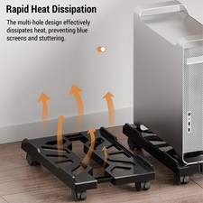 Adjustable Computer Stand With Wheels Mobile PC Case Holder For Home And WUYZ