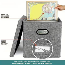 Vinyl Case LP Storage Box 12" Vinyl Storage Heavy Duty Record Case Lockable Box