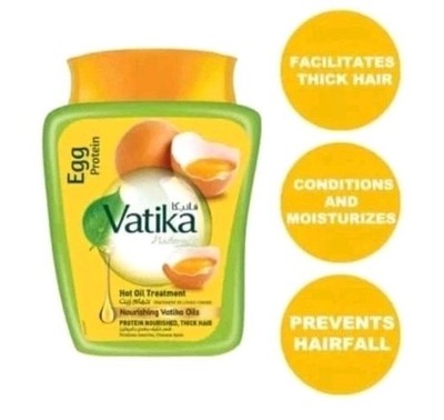 Vatika Hot Oil Treatment Hair Mask Infused With Egg protein for Thick Hair 500g