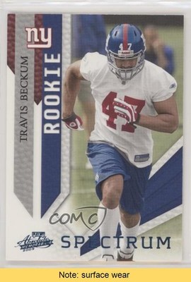 2009 Playoff Absolute Memorabilia Spectrum Blue 46/75 Travis Beckum READ 0b5
