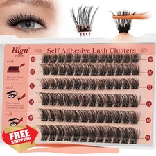 Higu Clace Self Adhesive Eyelash Clusters Kit Mix 10-16mm No Glue
