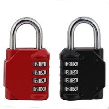 2 Pack Combination Lock for Locker 4 Digit Outdoor Waterproof Padlock