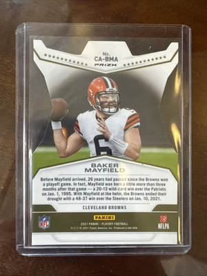 Baker Mayfield Steelers Browns Wild Card 2021 Panini Playoff Prizm