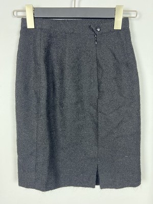 MUGLER Gray Formal Classic Straight Pencil Midi Skirt Size 36