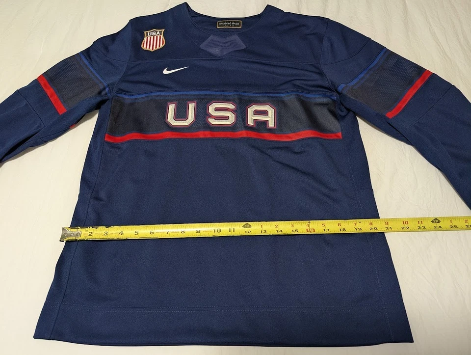 Camiseta deportiva de hockey olímpica azul Nike Team EE. UU. réplica juvenil talla L/XL nueva sin etiquetas Foto 4 de 4
