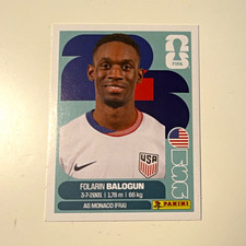 Panini FIFA World Cup Qatar 2022 Folarin Balogun Rookie Card #296 USA. rookie card picture