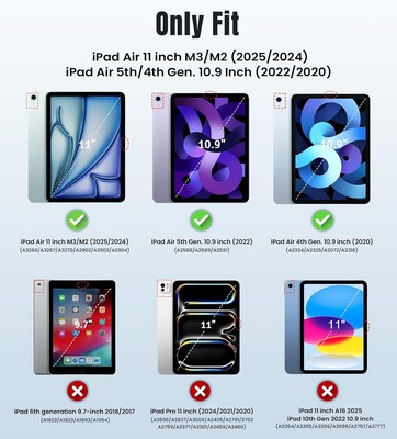 Custodia JETech Per IPad Air 11 Pollici M3/M2 2025/2024 E IPad Air 5 - Cover Con Auto Sveglia/Sonno - Foto 8