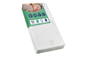MATERASSINO BAMBINO ALOE VERA MIS. 120X60 H.10, CERTIFICATO EN16890:2017+A1:2021