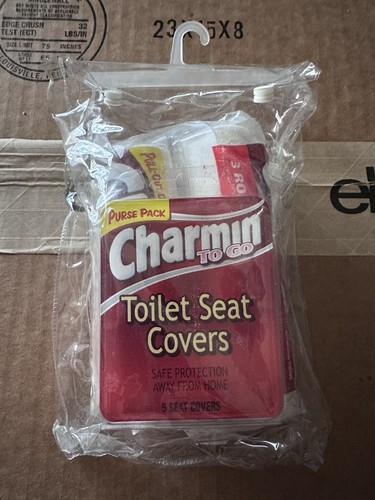 Vintage Charmin To Go Toilet Seat Covers & To Go Toilet Paper Open Package