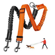 Double Dog Leash - 360 Swivel Tangle Free Splitter Attachment, 2 Dogs Multi