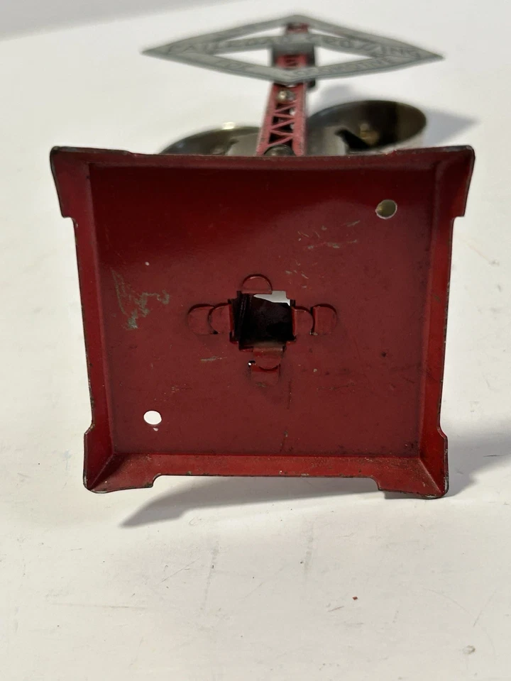 Lionel #69 Crossing Ringer Signal Red, Brass Prewar O Gauge TESTED - RINGS - Image 4 of 4