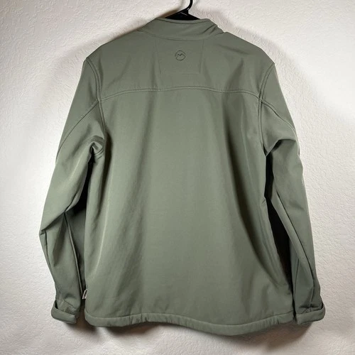 Magellan Outdoors Men's Sz L Polyester Softshell Fleece Lined Olive Green Jacket image 9