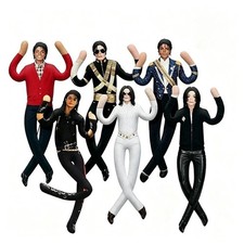 28cm Michael Jackson Cosplay Doll Plush Figure Doll Abstract Joint Mobility Toy