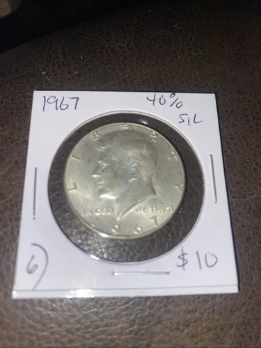1967 40% Silver Kennedy Half Dollar #6. $10