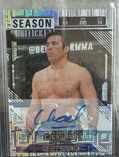 2025 Panini Contenders PFL: Chael Sonnen Season Ticket (#15) MOJO Refractor AUTO