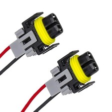 2 PCS H11 Socket Wire Harness Connectors, Waterproof Extension Wiring Harness