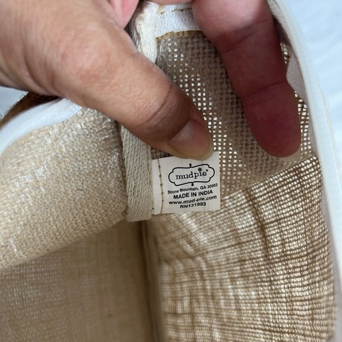 Mudpie Large Pouch 100% Jute, travel, essentials, Boho, convenient, going out - Picture 6 of 9