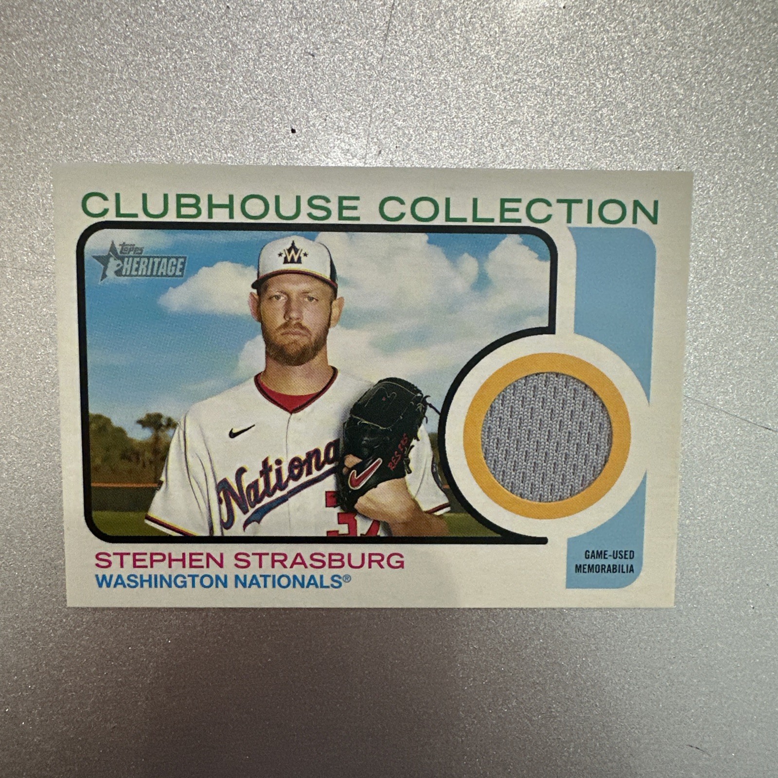 2022 Topps Heritage Clubhouse JSY PATCH Stephen Strasburg #CC-SS Nationals Card 