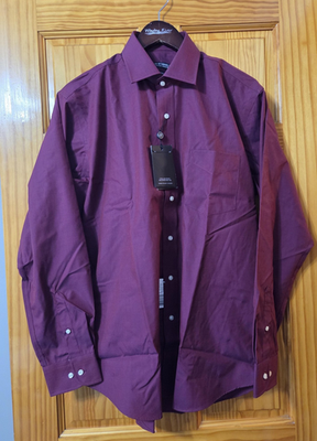 Forsyth Of Canada Dress Shirt Mens 16 34/35 Red Non Iron Tailored Fit Cotton | eBay Forsyth Of Canada Dress Shirt Mens 16 34/35 Red Non Iron Tailored Fit Cotton | eBay