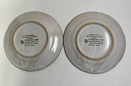 Set Of 2 Ristorante Da Gianni Spigola Del Buon Ricordo Mannheim Fish 9.0” Plates - Picture 5 of 10
