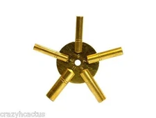 Clock Winder Winding Key BRASS ODD Numbers Universal NEW Mantle Clock 5 Prong