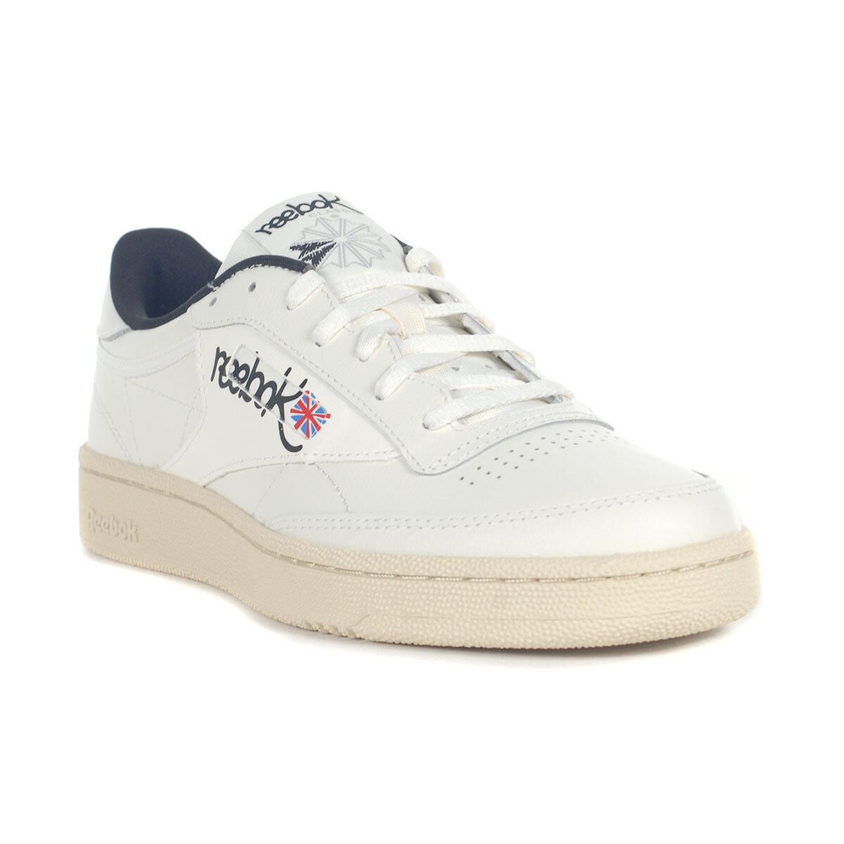 Reebok Men's Club C 85 White/Chalk/Black Sneakers 100074477 | eBay