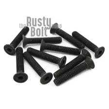 M2.5 x 14mm, Socket Flat Head Screws, 10.9 Steel, Black Oxide