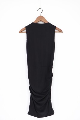 velvet by graham and spencer ruched dress VELVET By Graham & Spencer Twisted Key Hole Neck Ruched Dress Black S $169  A1