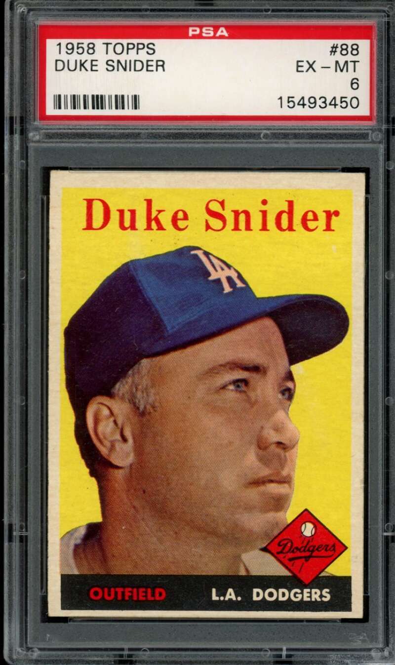 1958 Topps #88 Duke Snider PSA 6 Dodgers  (3450)