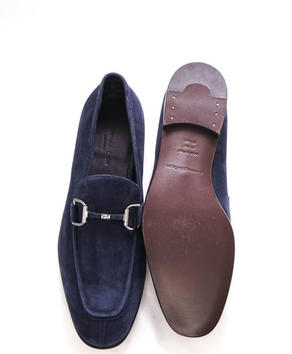 960 $ Ermenegildo Zegna – marineblaue Wildleder-Loafer – 10,5 US (9,5 EU) - Bild 6 von 6