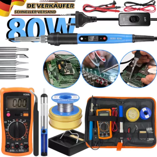 Lötkolben Set Lötset Lötstation Temperatur Einstellbar Soldering Iron Wire