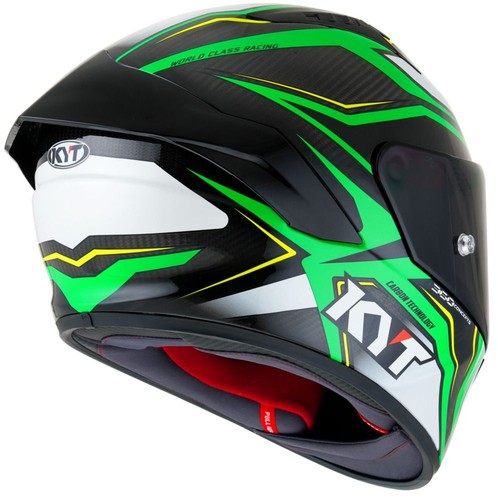 Full-Face Helmet KYT NZ RACE Carbon Stride Green Fluo/White - 第 8/8 張圖片