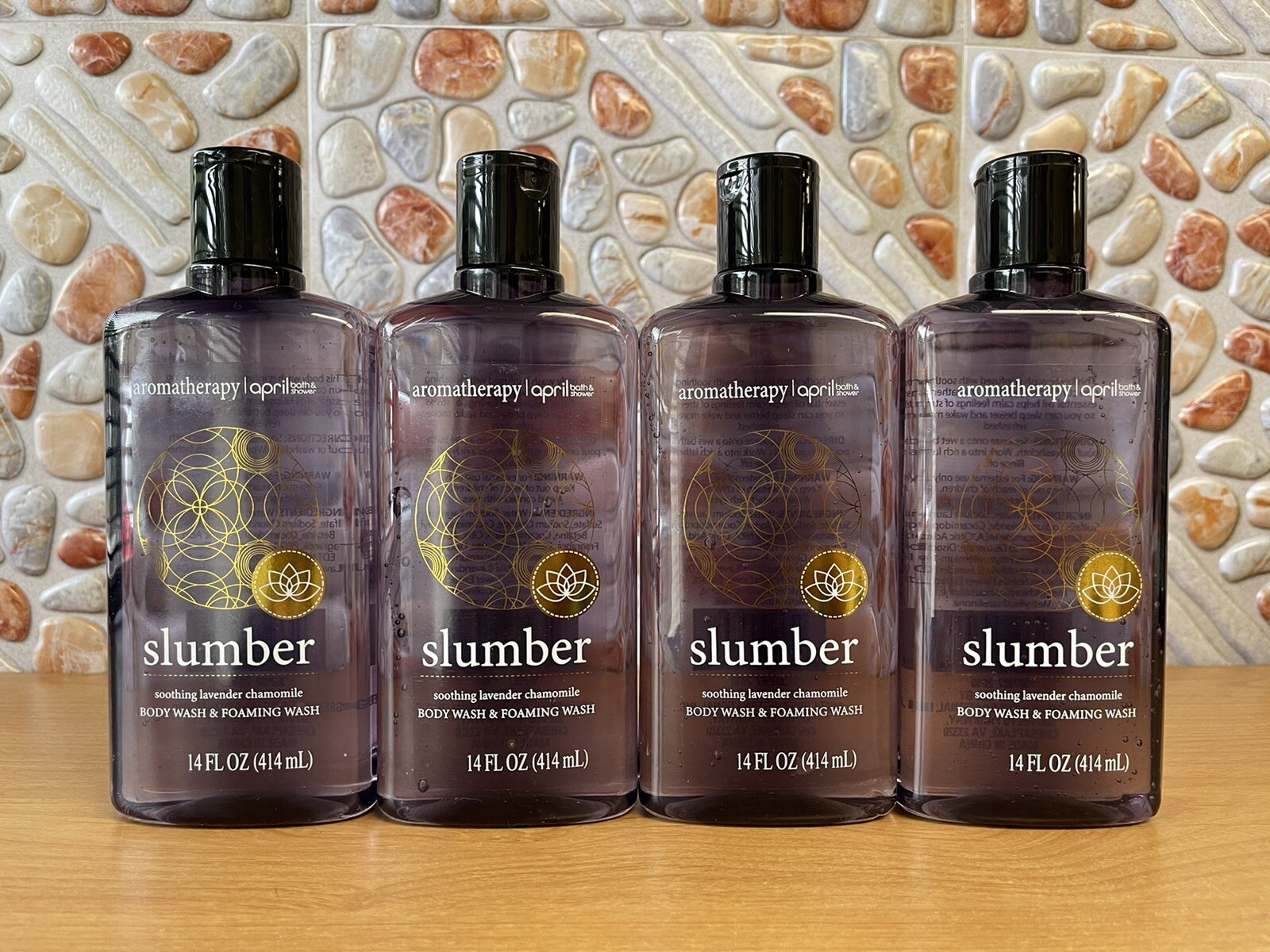 4 PK AROMATHERAPY SLUMBER SOOTHING LAVENDER BODY WASH FOAMING BATH 16
