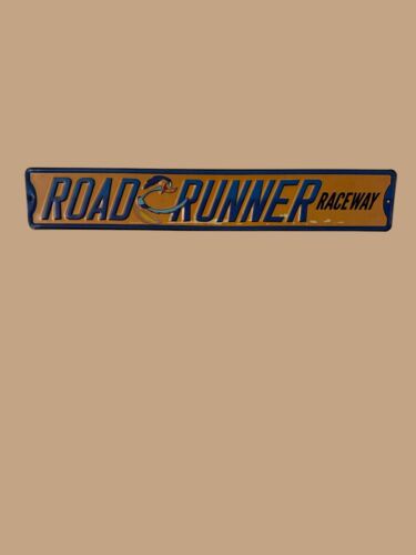 ROAD RUNNER RACEWAY Insegna in metallo stradale in rilievo Mopar, muscle car, uomo grotta, - Foto 2 di 6
