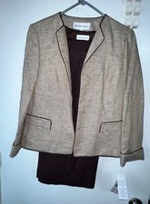 Jones New York 3-Piece Suit Set Women's Herringbone Blazer, Tank  Pants Size 6