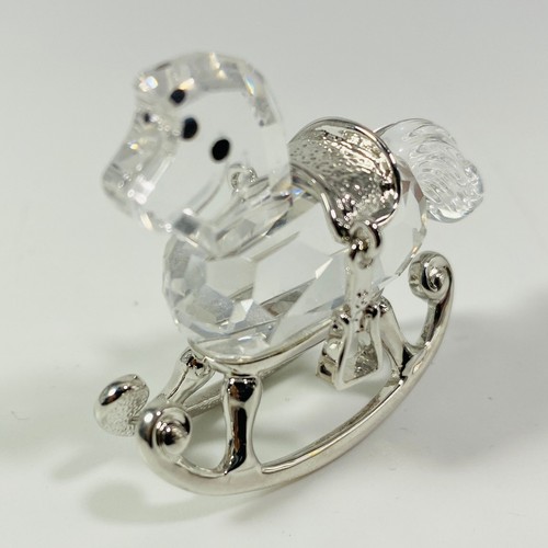 Swarovski Crystal Mini Rocking Horse Silver Rhodium Gabriele Stamey Retired Vtg - Picture 9 of 9