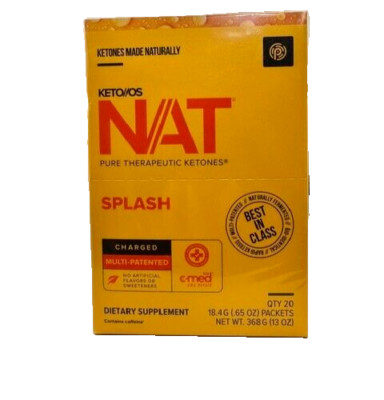 PRUVIT KETO  DRINKS NAT Splash Flavor. 20 Pack ! FREE SHIPPING ! (Box or Bag)