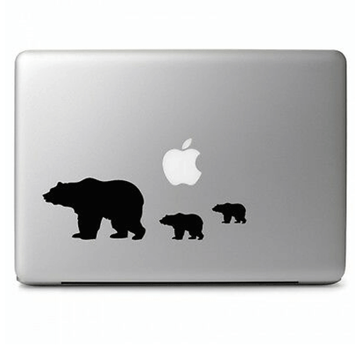Bear Family Vinyl Decal Sticker For Macbook Laptop Car Auto SUV Window Truck - Picture 4 of 7