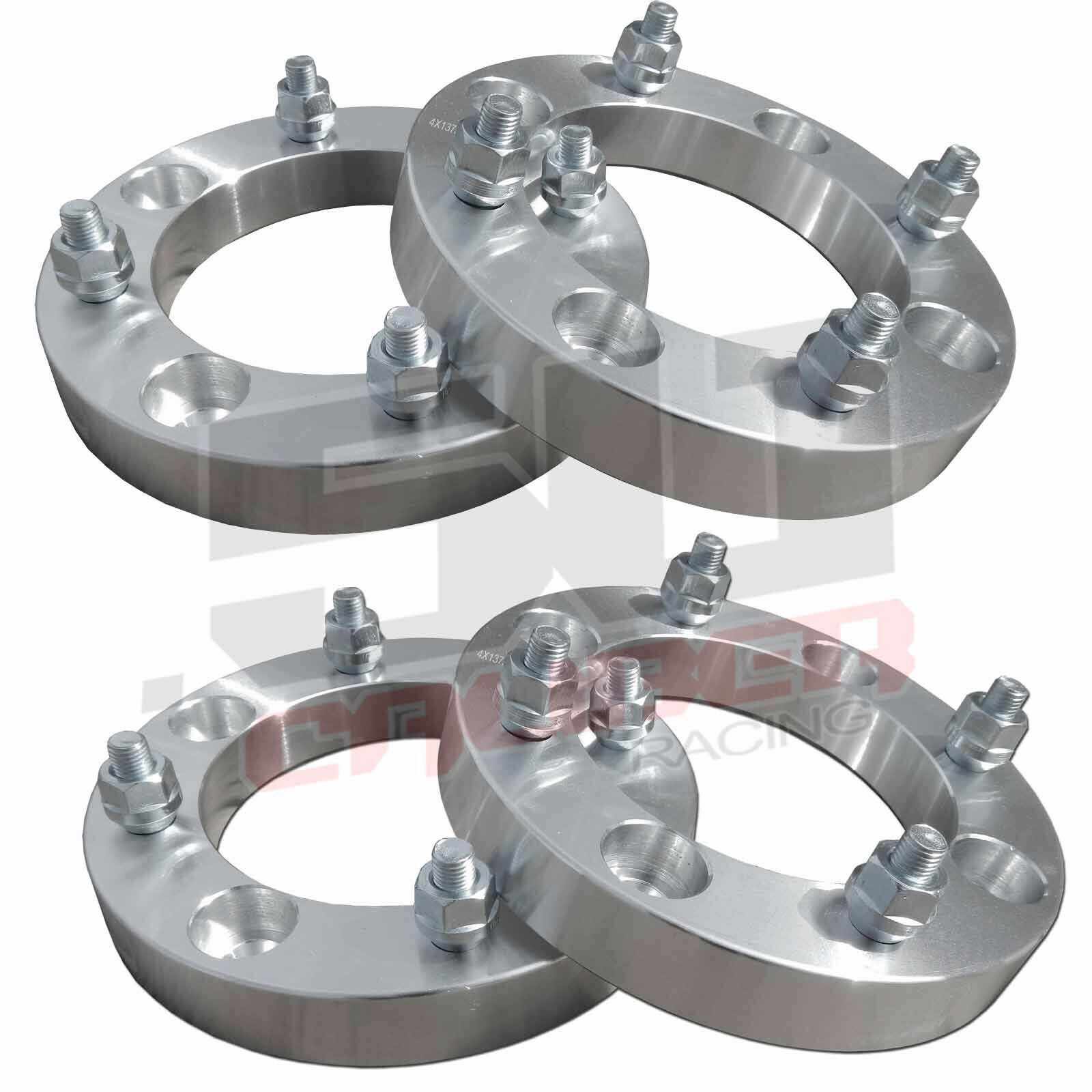 Four 1" 4x137 / 136.5 12x1.25 Wheel Spacers Kawasaki Mule 4000 4010