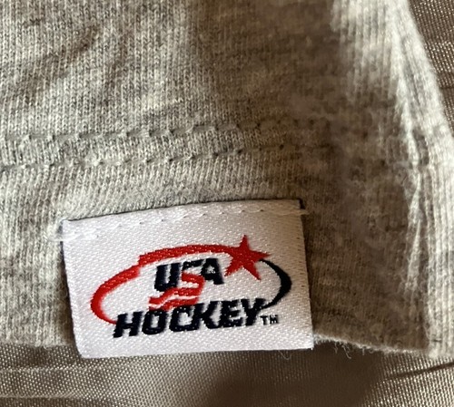 Team USA Hockey Nike Shirt Men's Medium Gray Olympics Dri Fit Gym Training - Picture 2 of 3