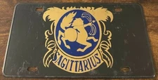 Sagittarius Booster License Plate Horoscope Thick PLASTIC