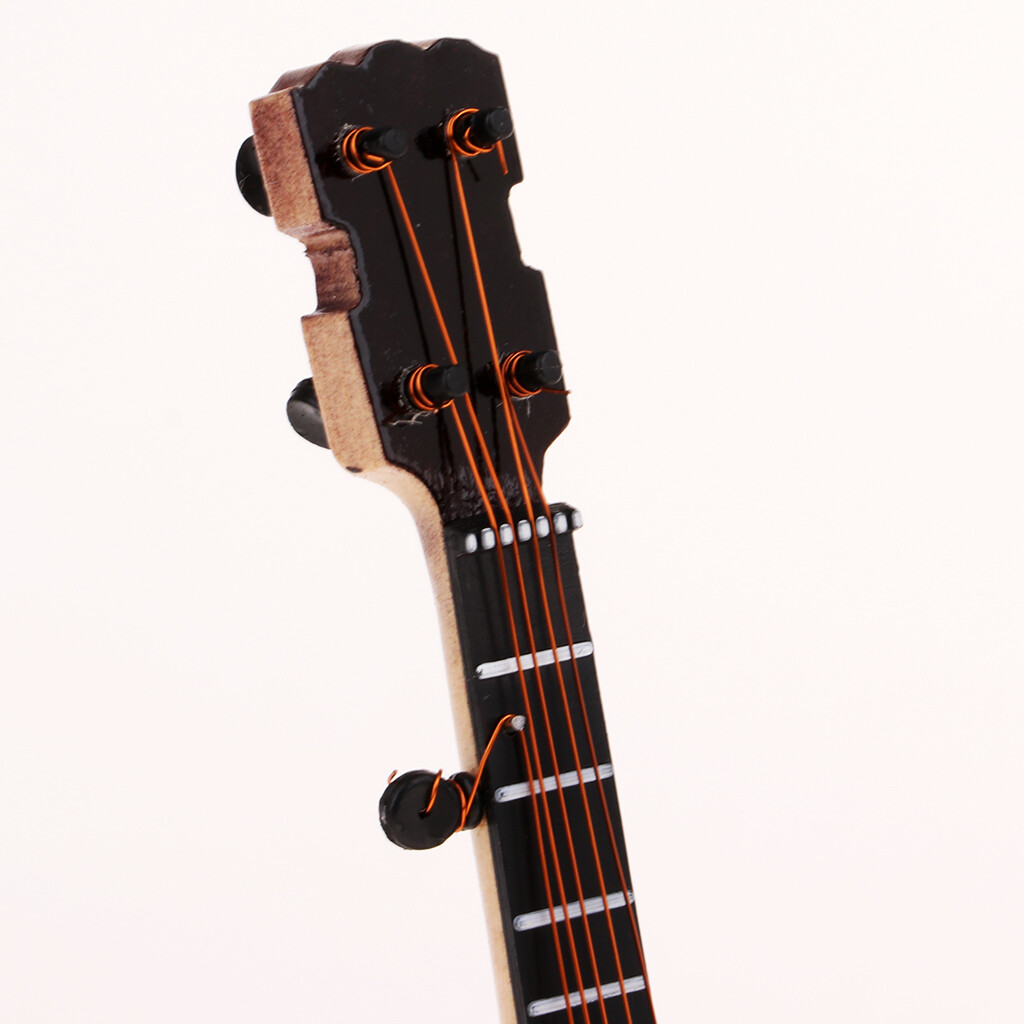 Pssopp Modèle De Banjo Miniature, Basswood Construction Mini MuI