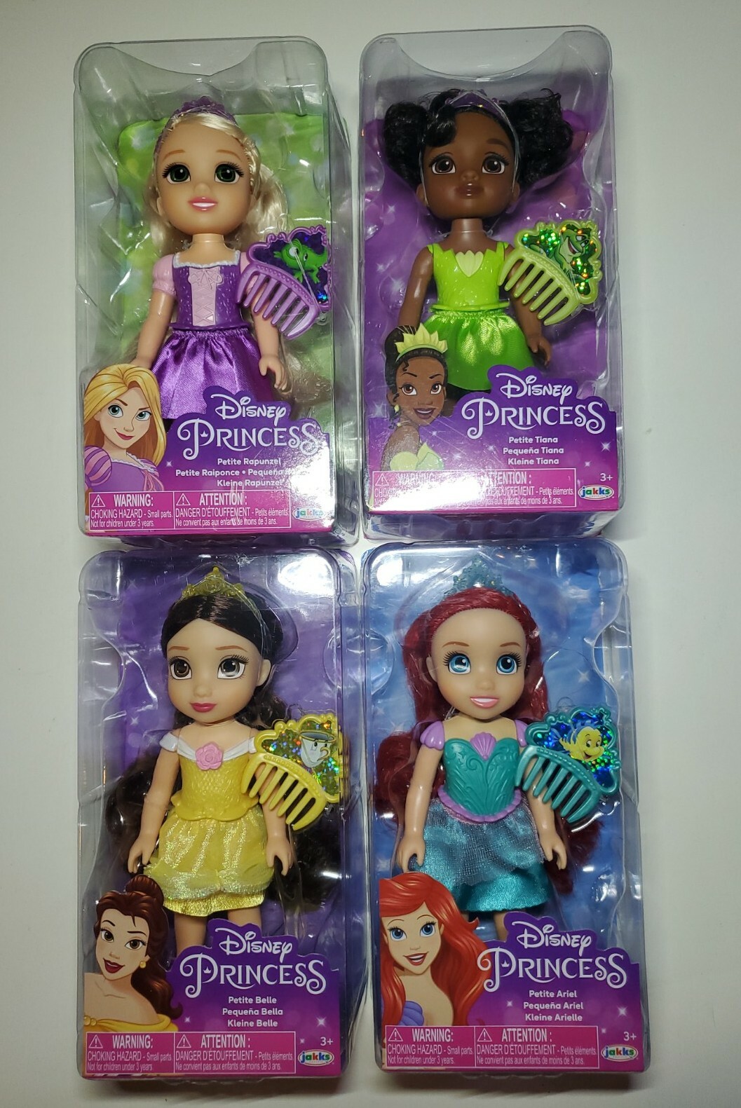 New Ariel Belle Tiana Rapunzel 6" Disney Princess Petite Dol