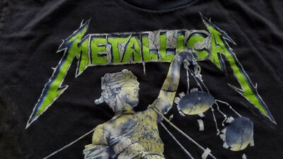 Metallica T Shirt Vintage 88 89 And Justice For All Tour Made In
