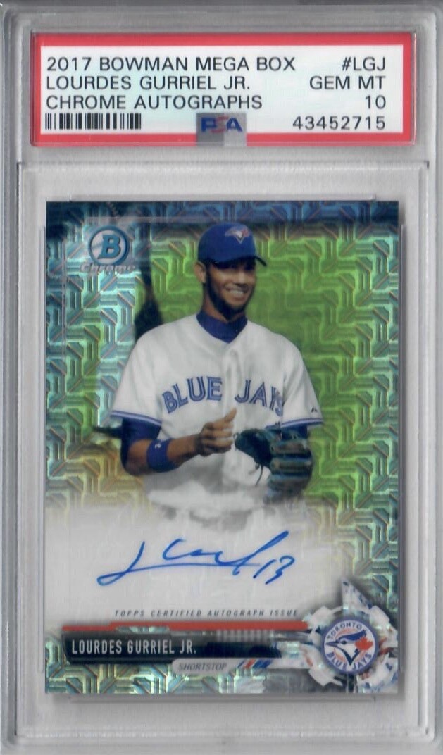 PSA 10 - 2017 Bowman Chrome Mega Box Lourdes Gurriel JR. #BMA-LGJ Autograph