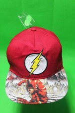 The Flash Cap/Hat Red w/ lightening bolt patch Youth Children  s Adjustable