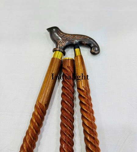 Elegant Pretty Swallow Bird Wood Carved Walking Stick Cane for Women Ladies - Picture 8 of 9