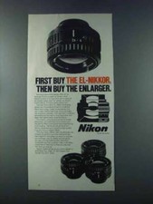 1981 Nikon El-Nikkor Lenses Ad - First Buy
