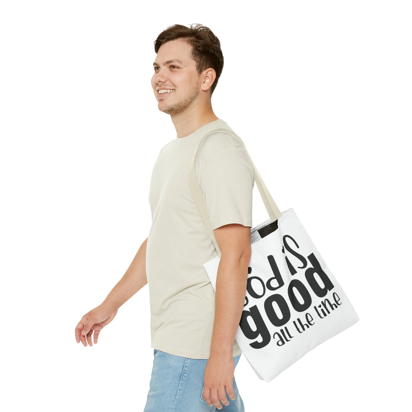 God is Good All the Time Tote Bag (AOP)