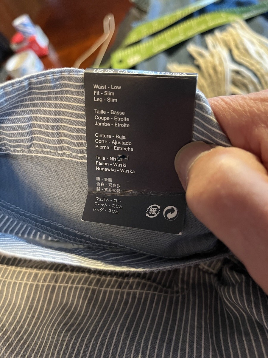 H & M Pants Mens 32 Gray White Striped Sear Sucker Zip Slim H & M Pants Mens 32 Gray White Striped Sear Sucker Zip Slim